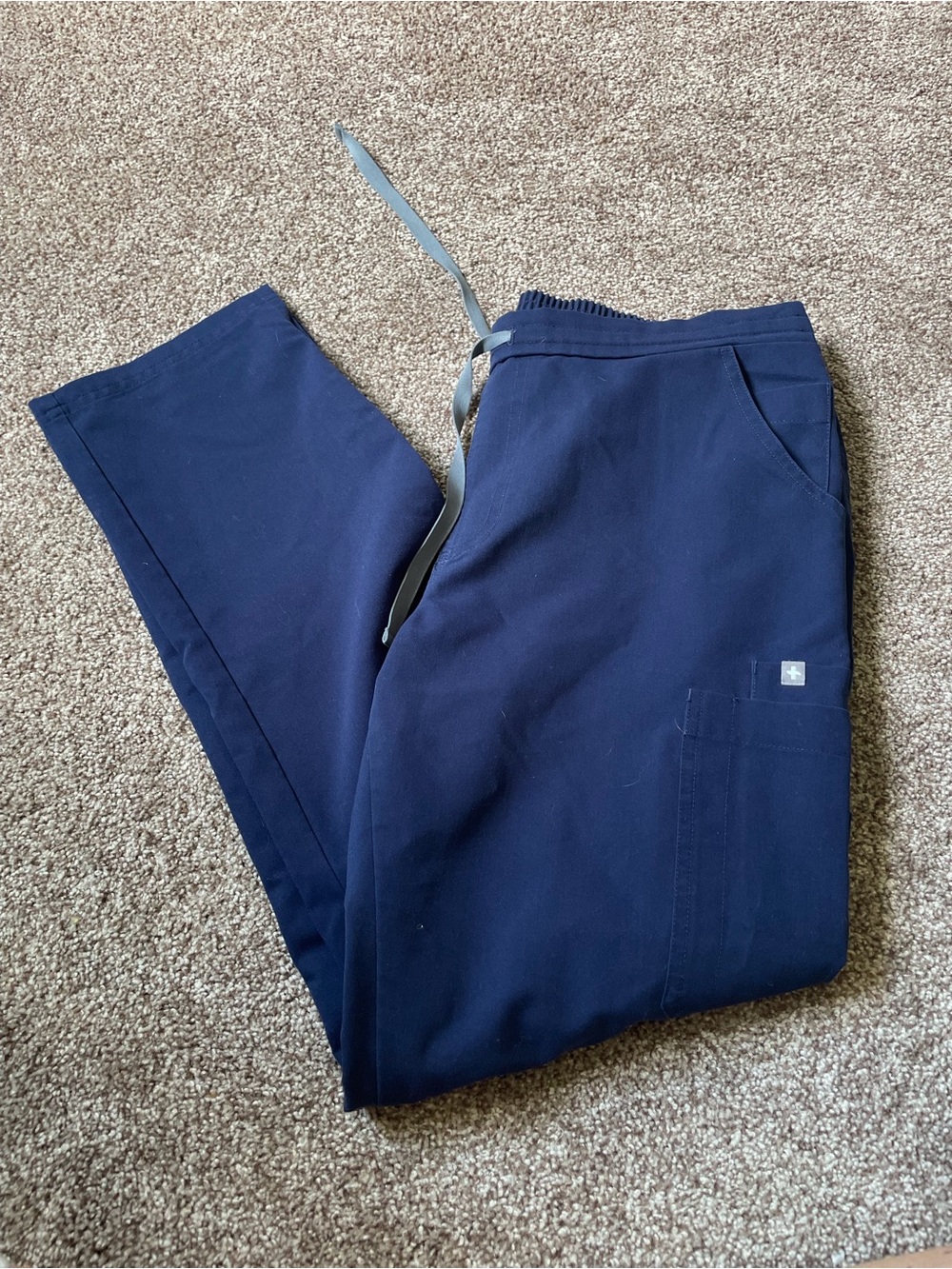 Figs Boot Cut Scrub Pants in Navy Blue